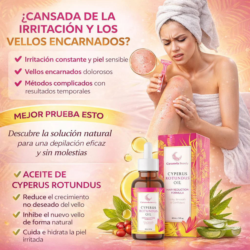 Aceite de Cyperus Rotundus Natural Caramela Beauty
