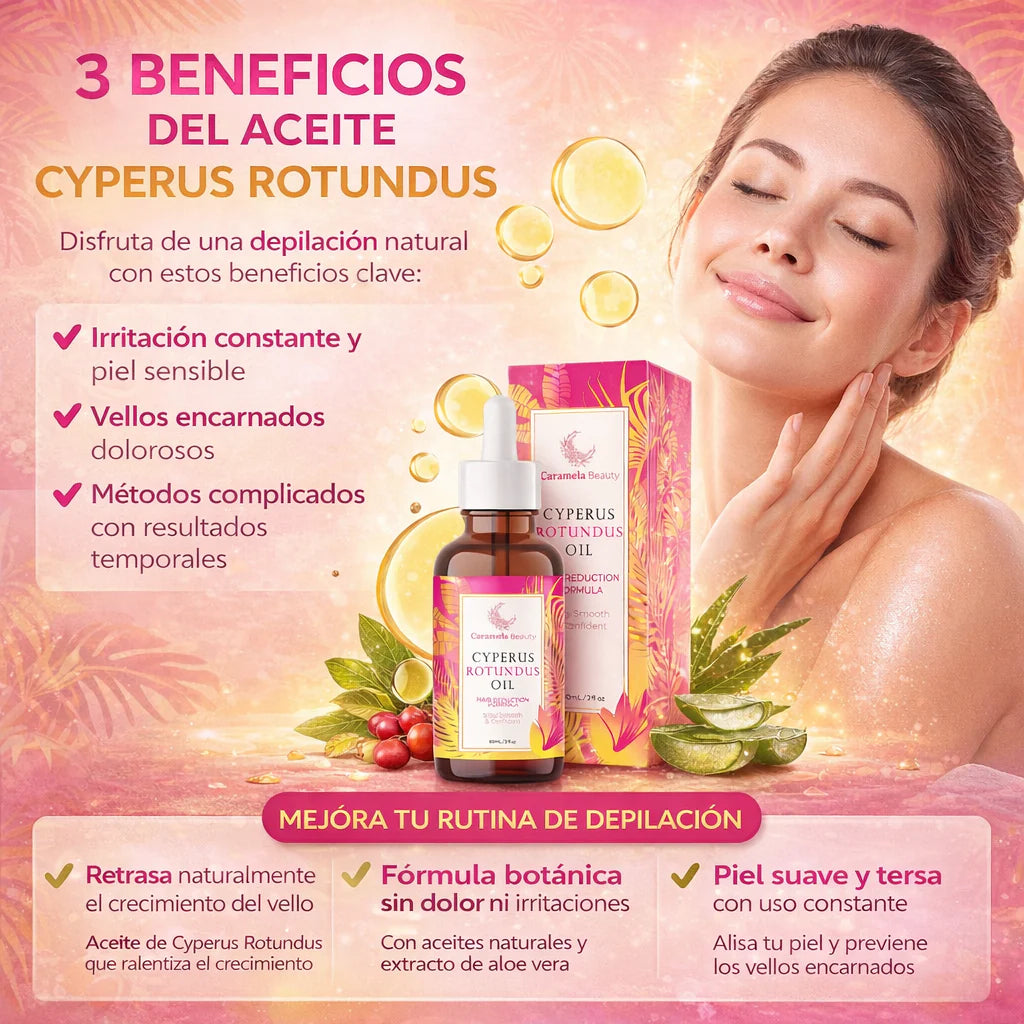 Aceite de Cyperus Rotundus Natural Caramela Beauty