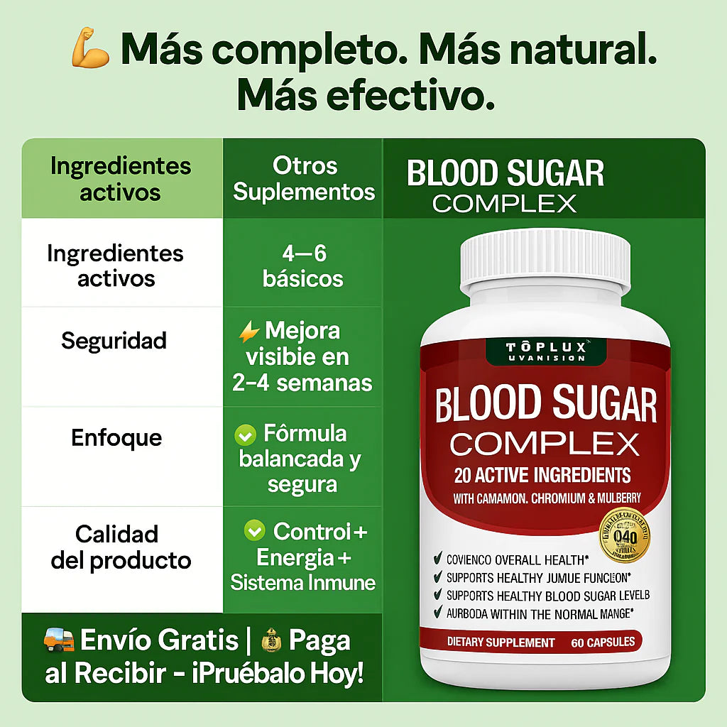 BLOOD SUGAR COMPLEX – CONTROL DEL AZUCAR EN LA SANGRE🩸