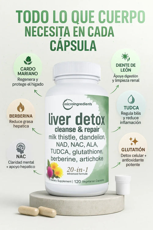 Liver Detox - Microingredients® 120 cápsulas 100% ORIGINAL