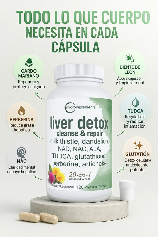 Liver Detox - Microingredients® 120 cápsulas 100% ORIGINAL